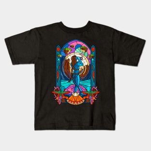 Stained Glass Paradise Kids T-Shirt